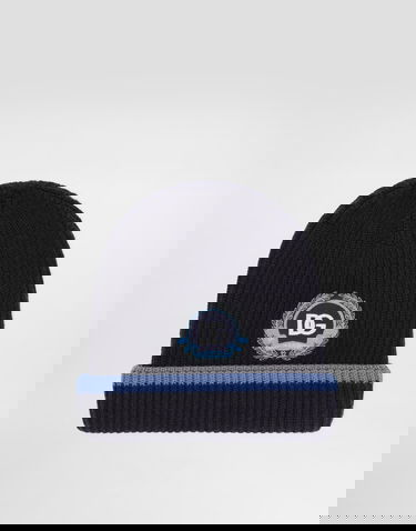 Шапка Dolce & Gabbana Dolce & Gabbana Embroidered Patch Knitted Hat Тъмно синьо | LBKH90JDVBLB3895, 2