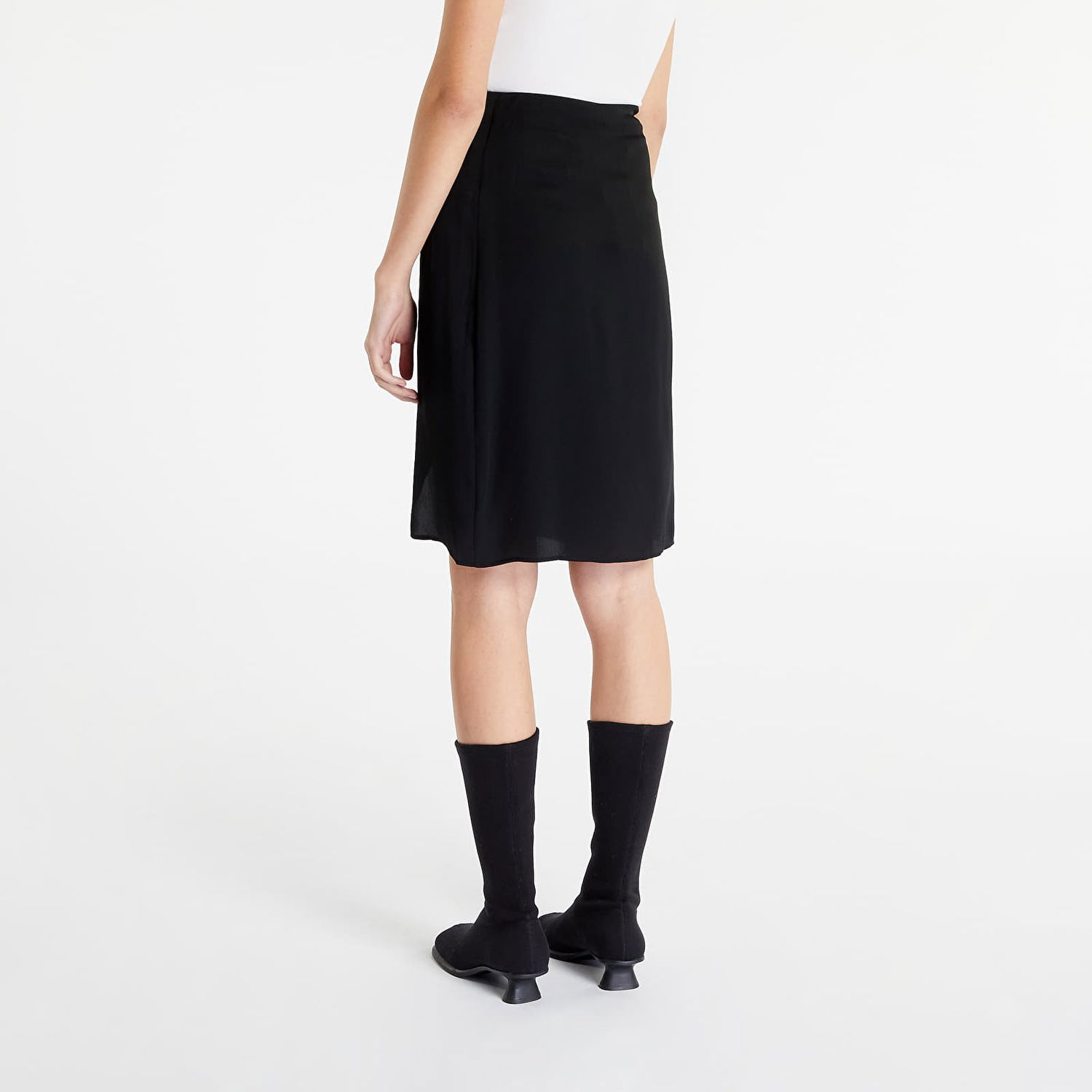 Пола CALVIN KLEIN Tie Detail Midi Skirt Черно | J20J220796 BEH, 0