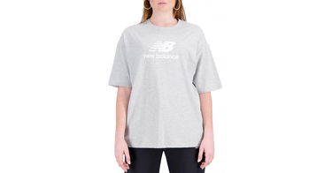Тениска New Balance Essentials Stacked Logo Сиво | wt31519-ag, 1