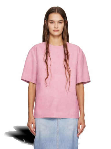 Тениска Bottega Veneta Printed Leather T-Shirt Розово | 757349 V2UT0