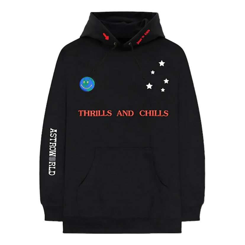Суитчър Cactus Jack by Travis Scott Travis Scott Astroworld Thrills and Chills Hoodie Черно | 83665-107