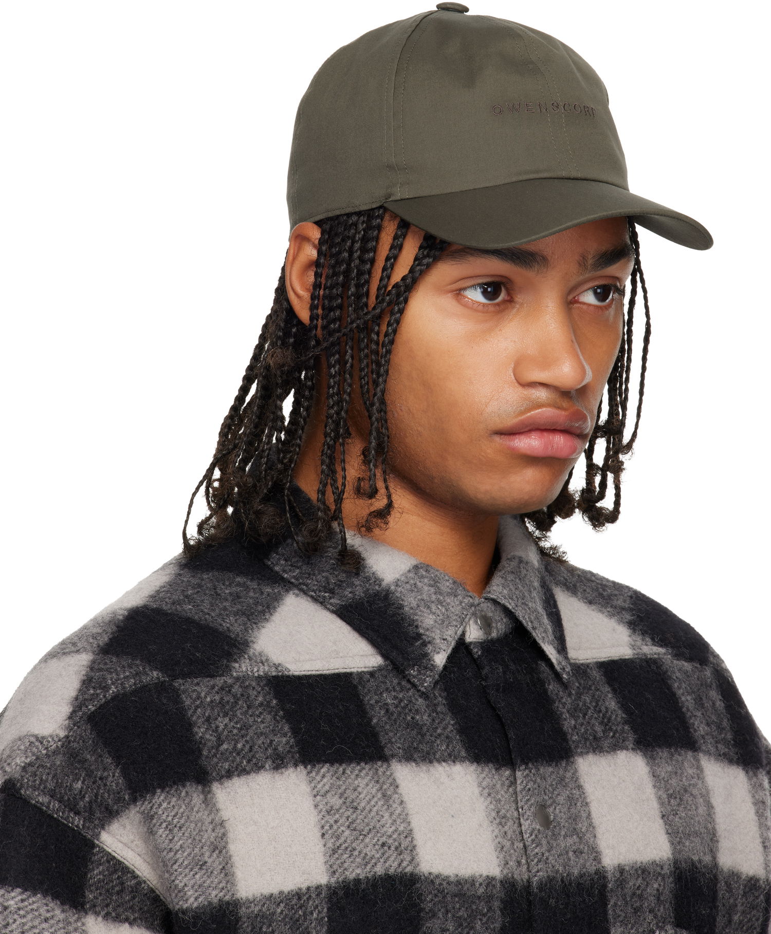 Шапка с козирка Rick Owens Concordians Owenscorp Embroidered Cap Зелено | RA02E0700 TEEM7, 1