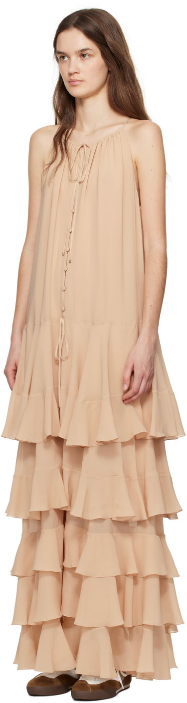 Pокля CHLOÉ Chloé Tiered Maxi Dress Бежово | CH25SRO54117, 3