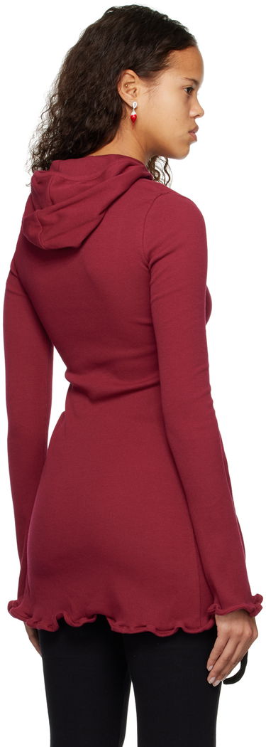 Пуловер Ottolinger Ottolinger Lounge Rib Hoodie Бургунди | 403504, 2