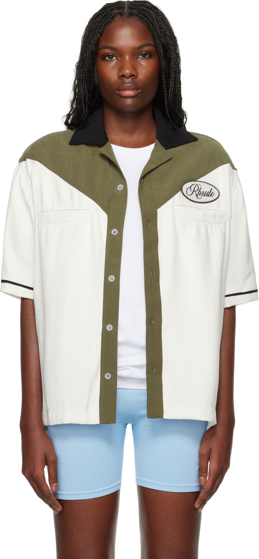 Риза Rhude Bowling Shirt Зелено | RHFW24SR01014