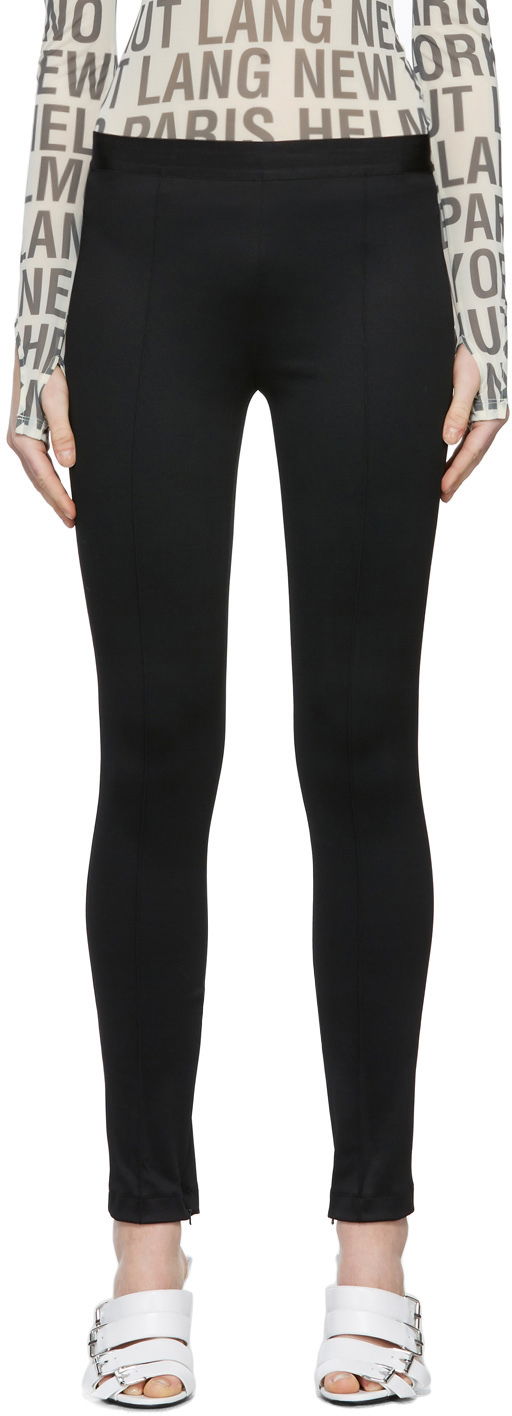 Клинове Helmut Lang Helmut Lang Double Needle Rib Leggings Черно | J06HW202, 0