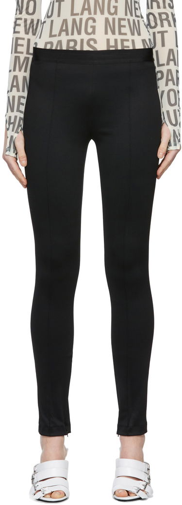 Клинове Helmut Lang Helmut Lang Double Needle Rib Leggings Черно | J06HW202, 0