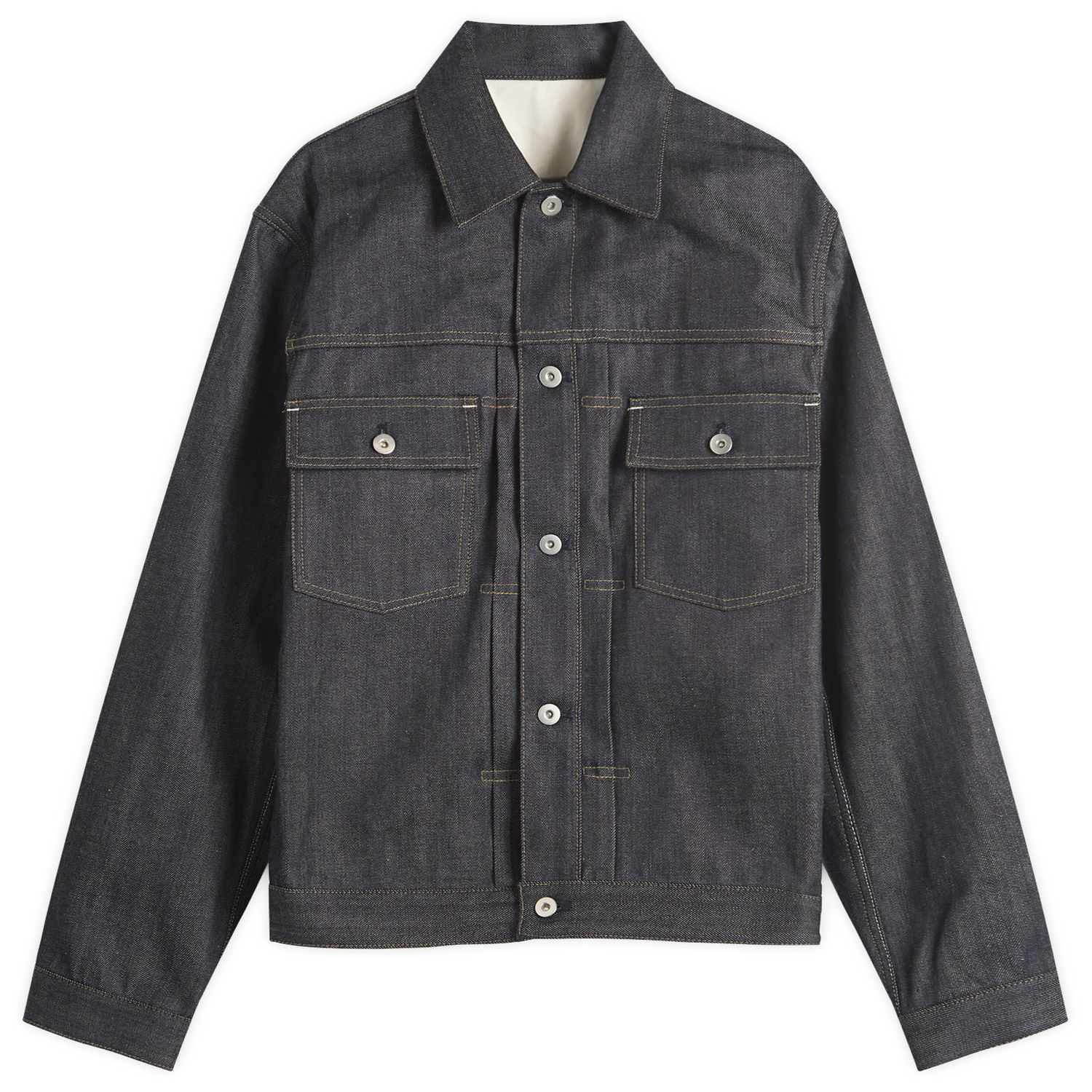 Яке Jil Sander Jil Sander Trucker Jacket Size Large Тъмно синьо | J23SW0008-J45041-405, 1
