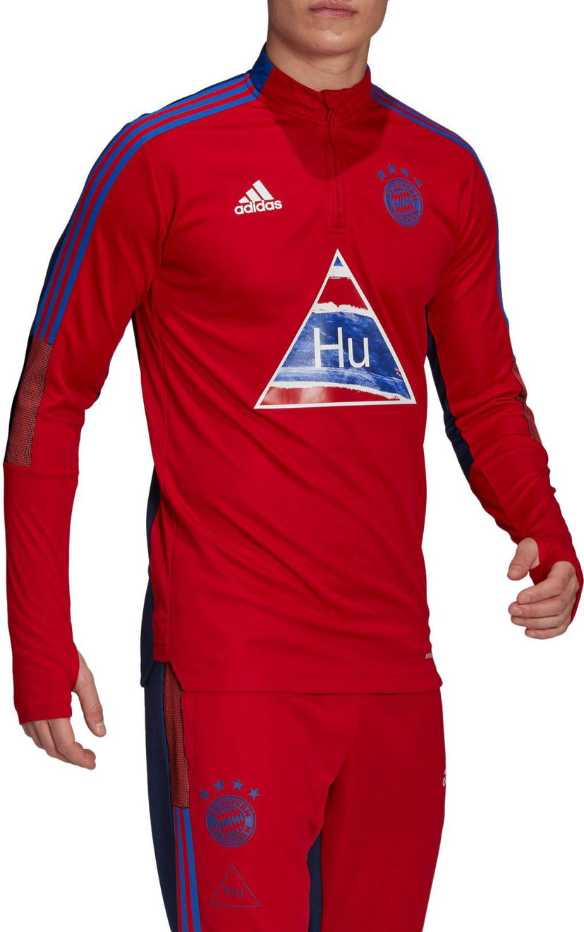 Поло тениска adidas Originals FC Bayern Human Race Training Top Червено | gk7840