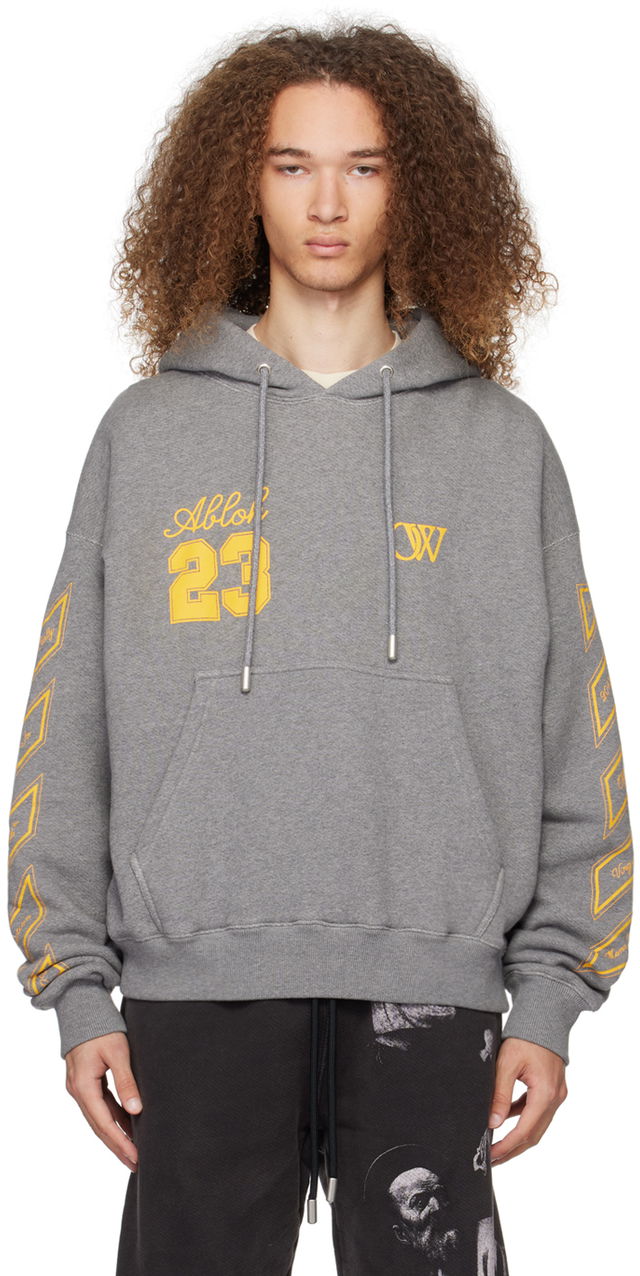 Gray 'OW 23' Skate Hoodie