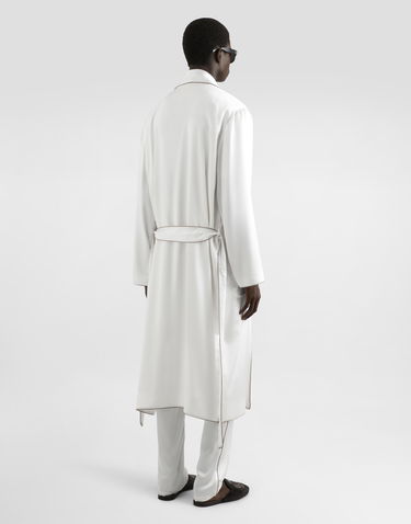 Пижама Dolce & Gabbana Dolce & Gabbana Silk Robe with Embroidery Бяло | G031TZFU1AUW0001, 2