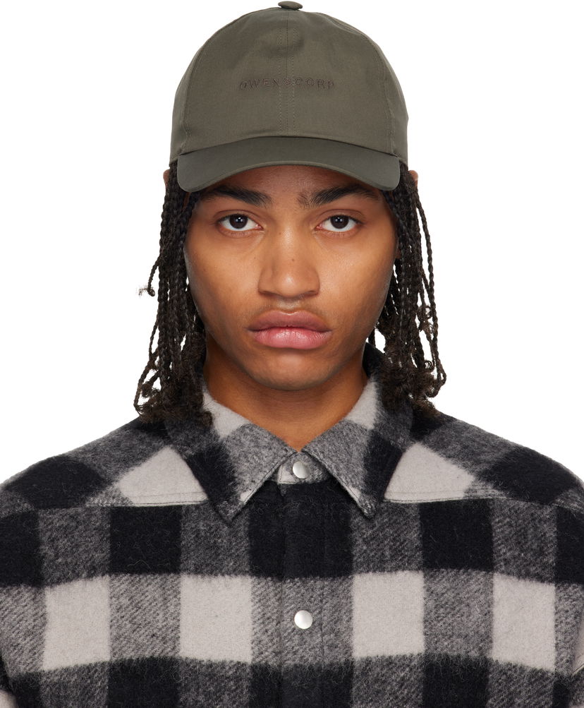 Шапка с козирка Rick Owens Concordians Owenscorp Embroidered Cap Зелено | RA02E0700 TEEM7