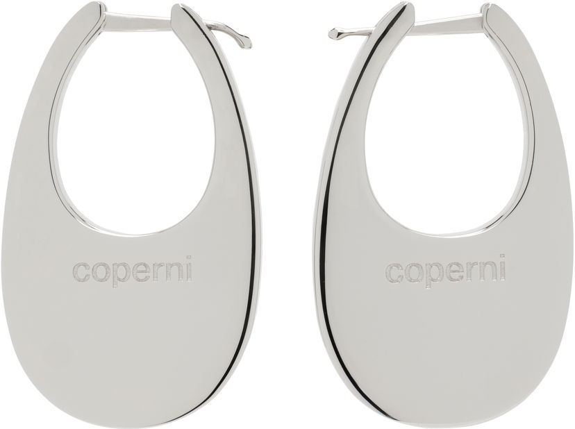 Обеци Coperni Coperni Medium Swipe Earrings Металик | COPBI01BIS725