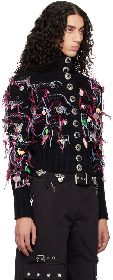 Пуловер Chopova Lowena Chopova Lowena Washed Up Embellished Turtleneck Cardigan Многоцветен | 5250, 4