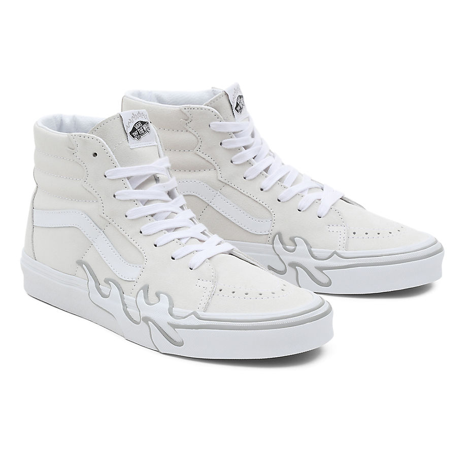 Кецове и обувки Vans Chaussures Sk8-hi Flame Бяло | VN0005UJWWW, 0