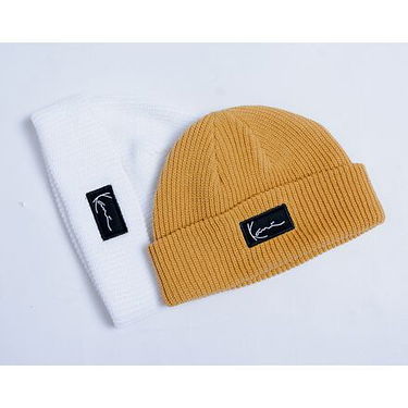 Шапка Karl Kani Woven Signature Essential Fisherman Beanie Бяло | kk7020346, 1