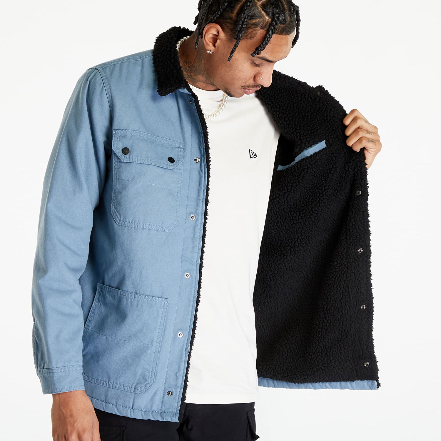 Палта Vans Drill Chore Coat Sherpa II Синьо | VN000FWFHKC1, 1