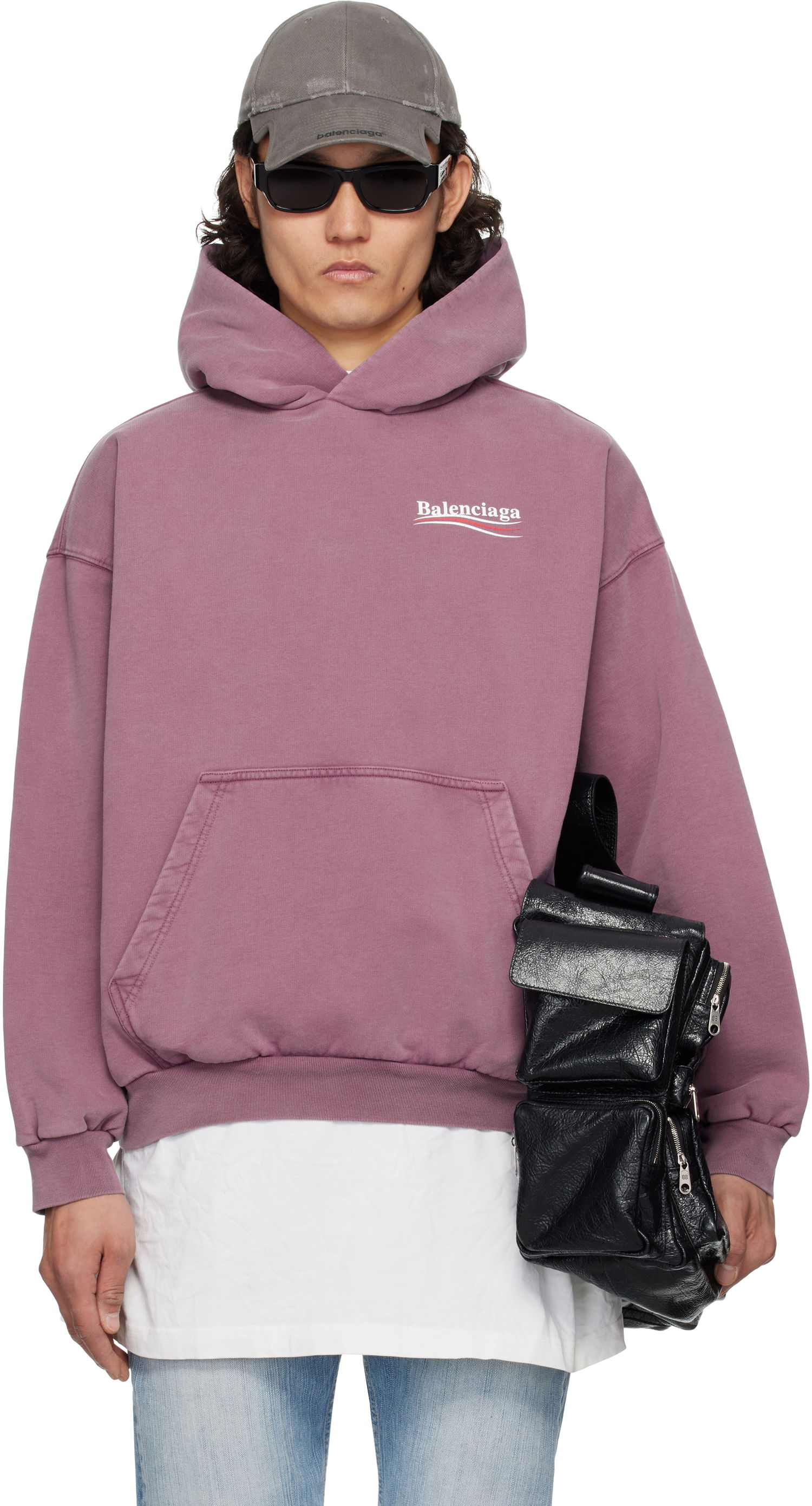 Суитчър Balenciaga Balenciaga Campaign Hoodie Розово | 767877TQVN6, 0