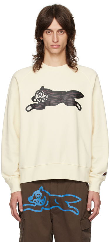 Пуловер BBC IceCream ICECREAM Woodgrain Running Dog Sweatshirt Бежово | IC24327, 0