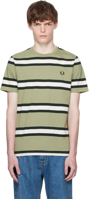 Тениска Fred Perry Fred Perry Bold Stripe T-Shirt Зелено | M9852, 0