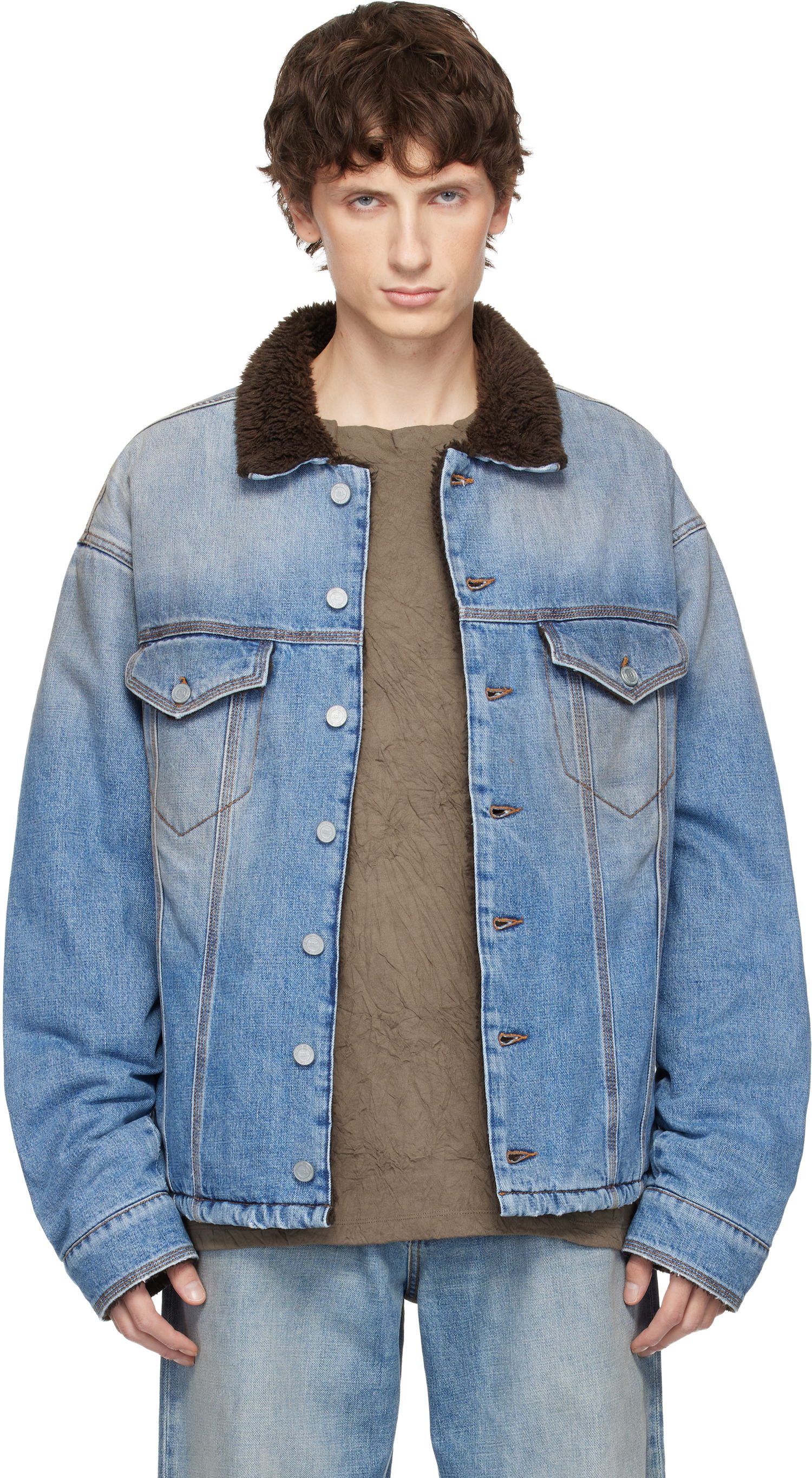 Яке ERL Breakwater Wash Denim Jacket Синьо | ERL11J003, 0