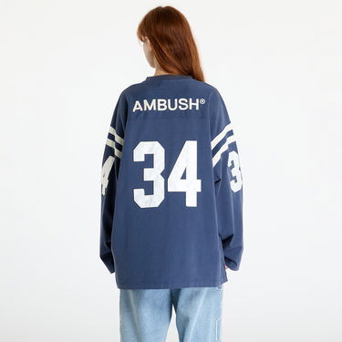 Тениска Ambush Football L-S T-Shirt UNISEX Insignia Blue/ Tofu Синьо | BMAB004F24JER0014531, 3