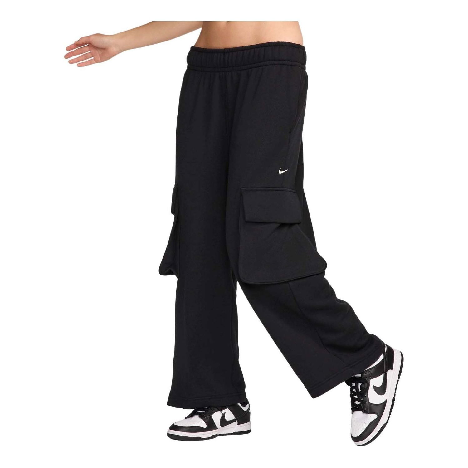 Карго панталони Nike Sportswear Low Rise Oversized French Terry Pants Черно | FV7513-010, 0