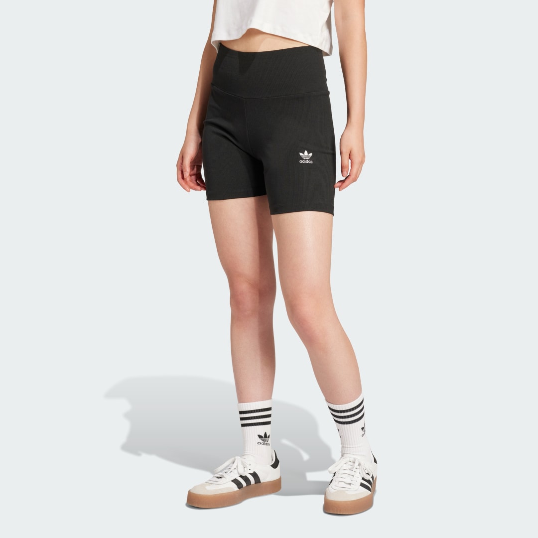 Къси панталони adidas Performance Essentials 1/4-Inch Ribbed Bike Shorts Черно | JD1548, 0