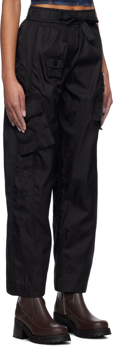 Карго панталони GANNI Duchesse Nylon Cargo Pants Черно | W0476, 1