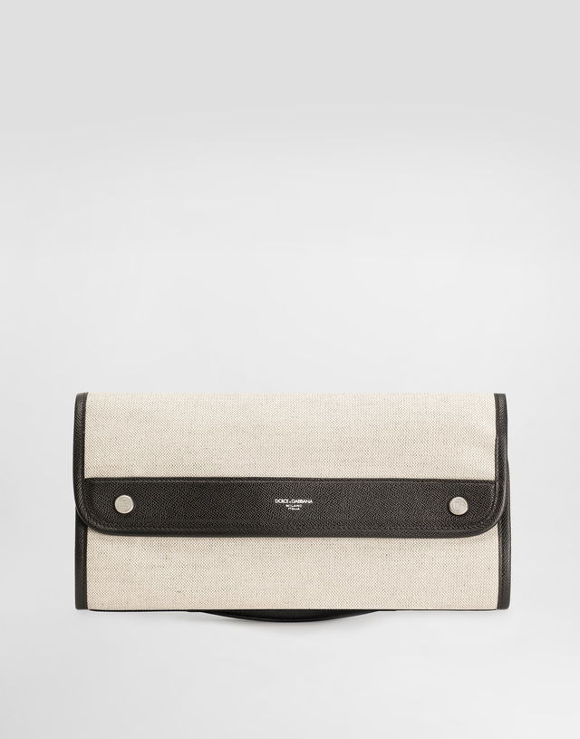 Dolce & Gabbana Atene Canvas & Calfskin Necessaire