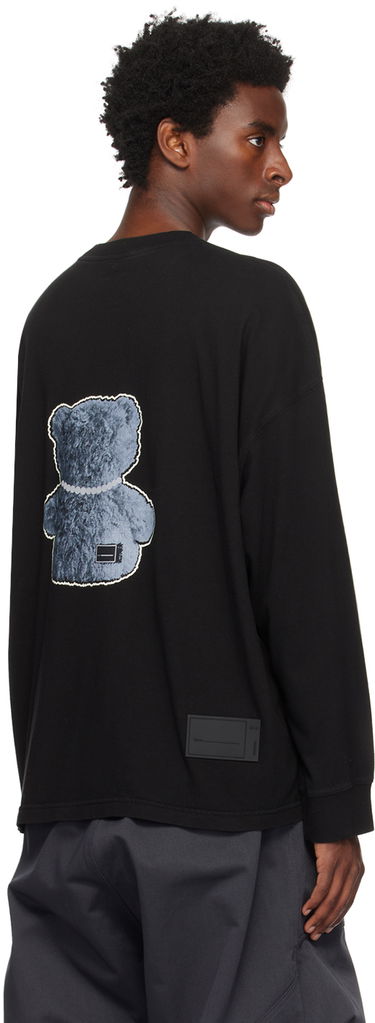 Тениска We11done We11done Glow-In-The-Dark Bear Long Sleeve T-Shirt Черно | WD-TT9-20-116-U-BK, 2