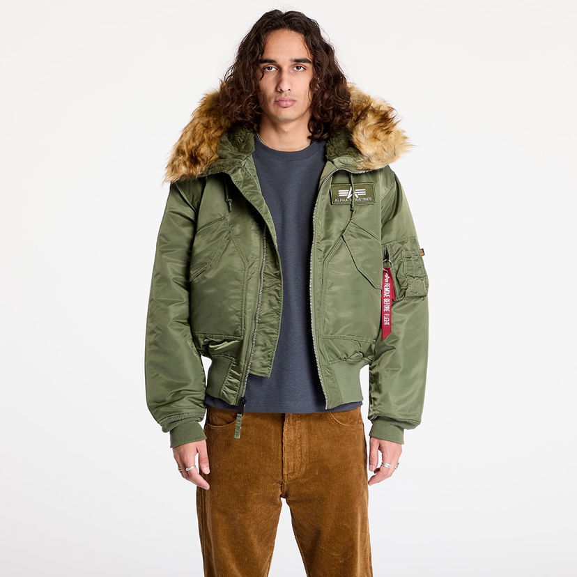 Яке Alpha Industries Jacket 45P Hooded Sage-Green Зелено | 144103-01