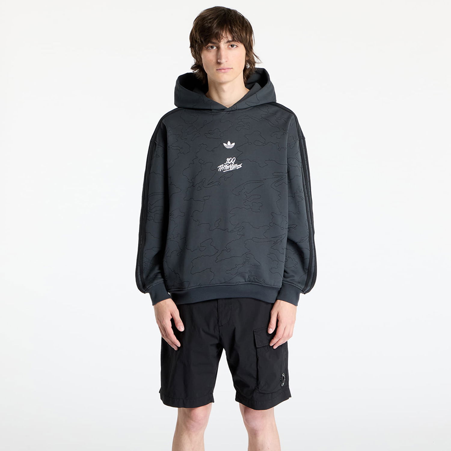 Суитчър adidas Originals 100 Thieves Hoodie Черно | JM3258, 0