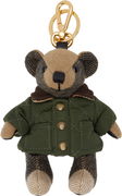 Thomas Bear Check Quilted Jacket Charm Keychain