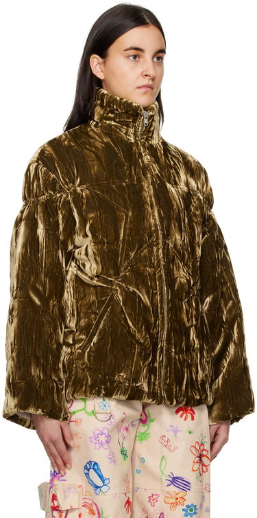 Пухо яке Collina Strada Collina Strada Velvet Puffer Jacket Кафяво | XX5001 CRUSHED VELVET, 1