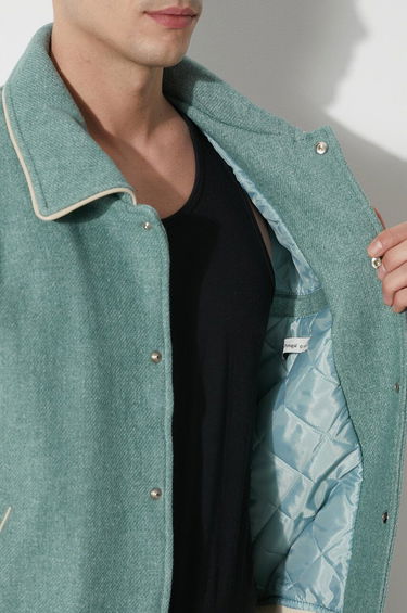 Яке бомбър Filling Pieces Filling Pieces Wool Varsity Jacket Зелено | 78616981033, 7