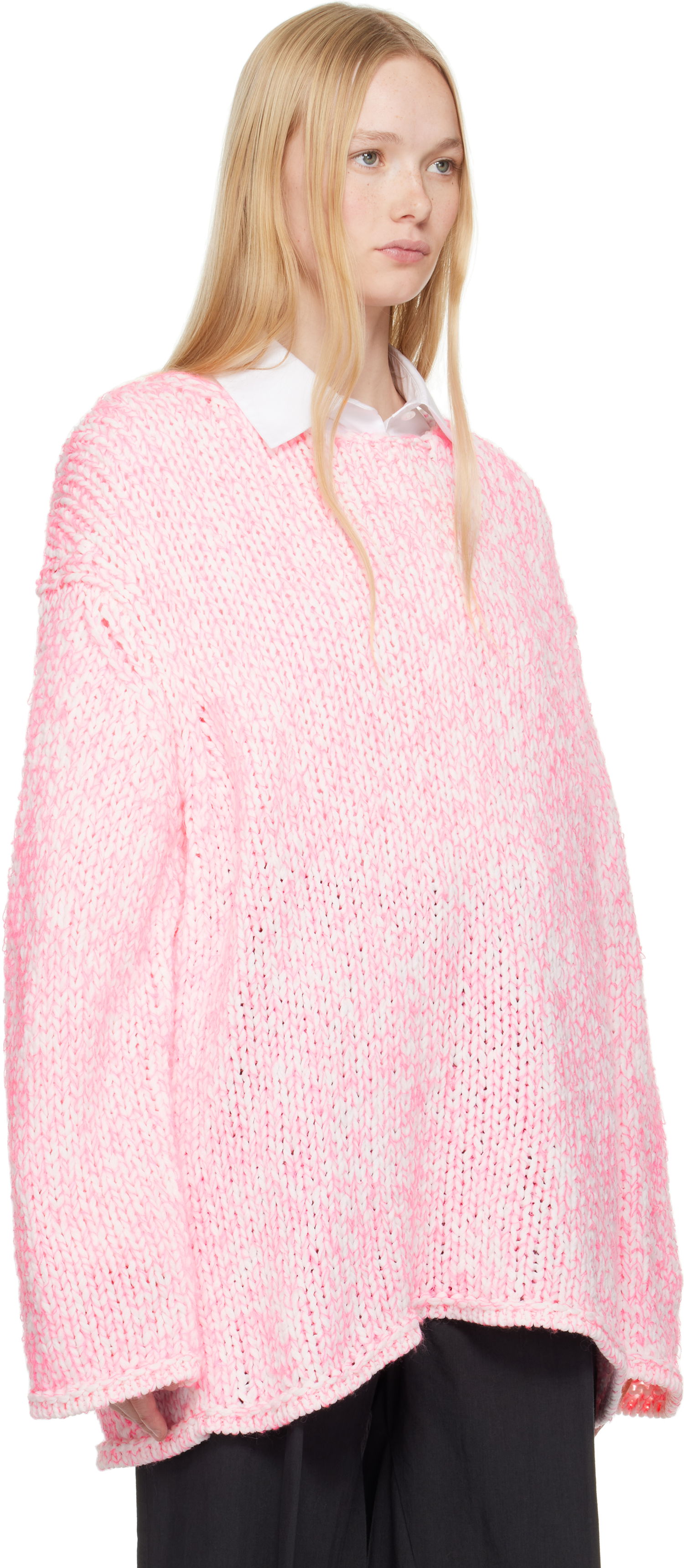 Пуловер Comme des Garçons Homme Plus Lily Yarn Sweater Розово | PO-N010-051, 1
