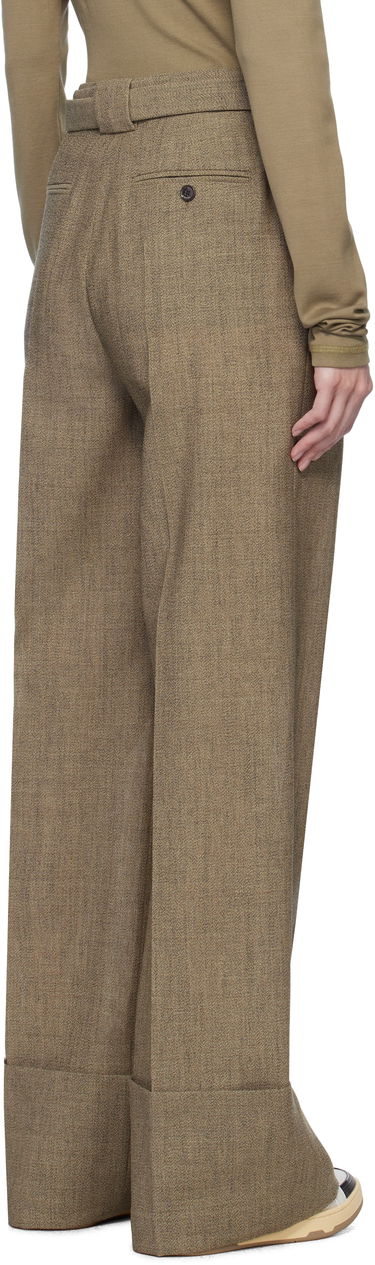 Панталони LANVIN Lanvin Wide-Leg Cuffed Wool Trousers Кафяво | RW-TR0510-6040-P25, 2