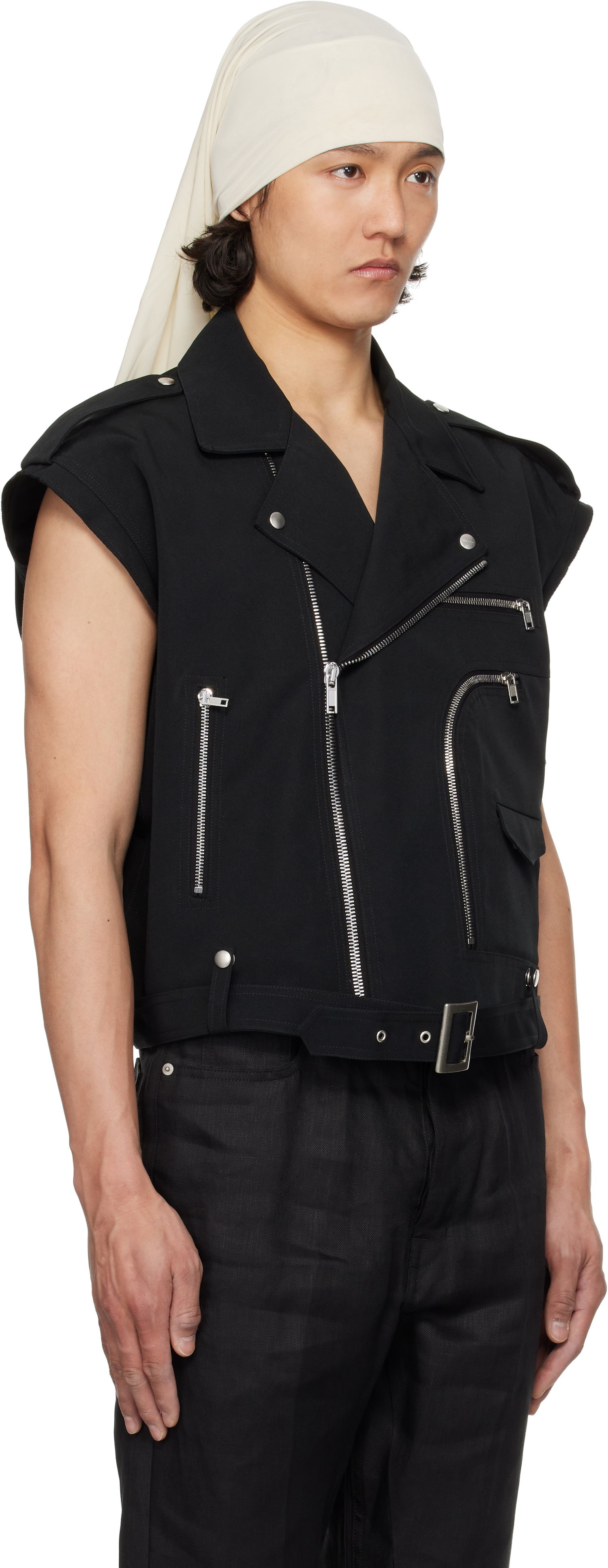 Жилетка Rick Owens Rick Owens Bauhaus Stooges Cropped Vest Черно | RL01E5716 PCVS, 1