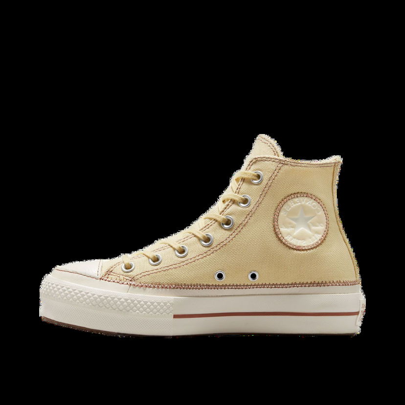 Кецове и обувки Converse Chuck Taylor All Star Lift Platform Contrast Stitching Бежово | A04659C