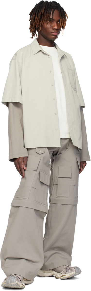 Риза We11done We11done Layered Shirt Сиво | WD-SH0-25-162-M-GY, 3