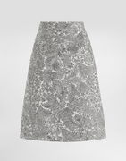Dolce & Gabbana Lamé Floral Jacquard Midi Skirt
