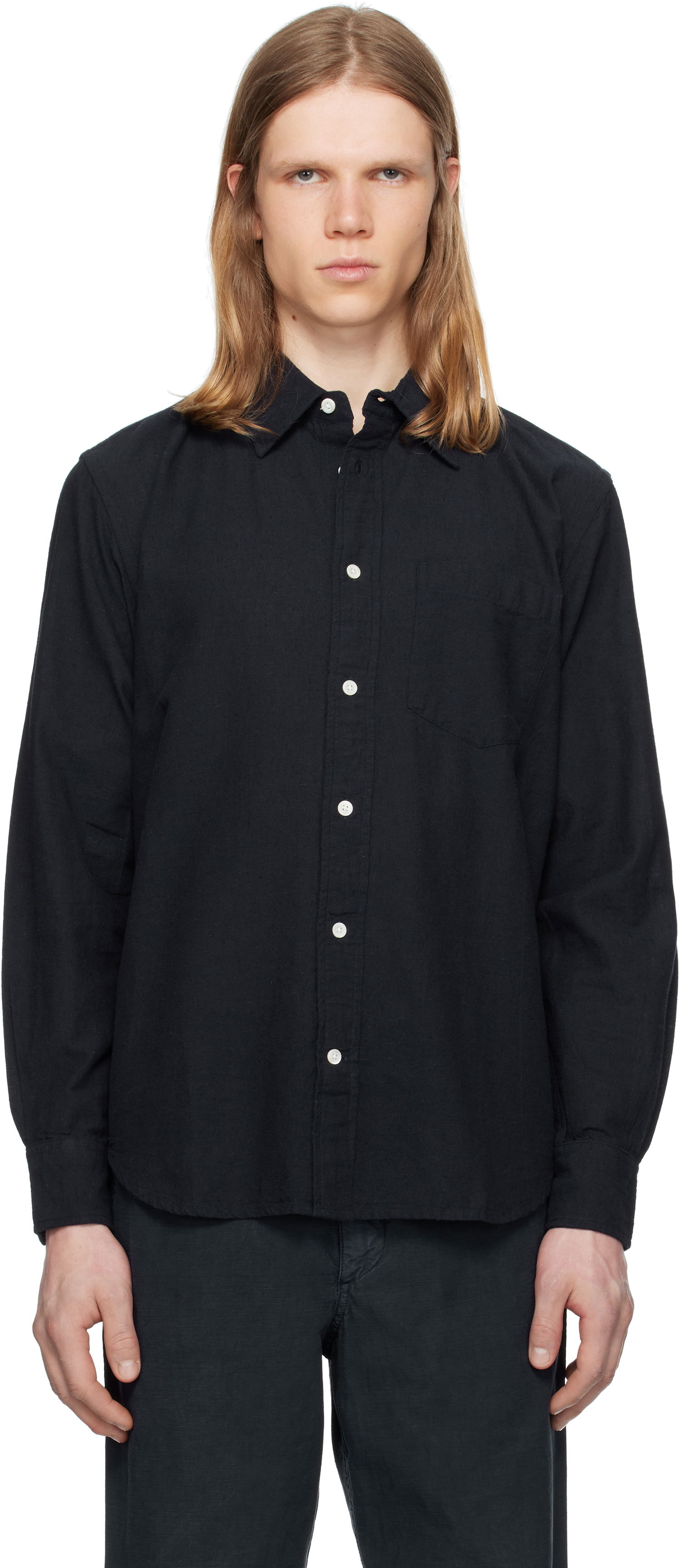 Риза NORSE PROJECTS Norse Projects Algot Relaxed Cotton Linen Shirt Черно | N40-0832, 0