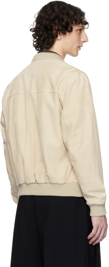 Яке бомбър BOSS BECKHAM x BOSS Suede Bomber Jacket Бежово | 50549074, 3