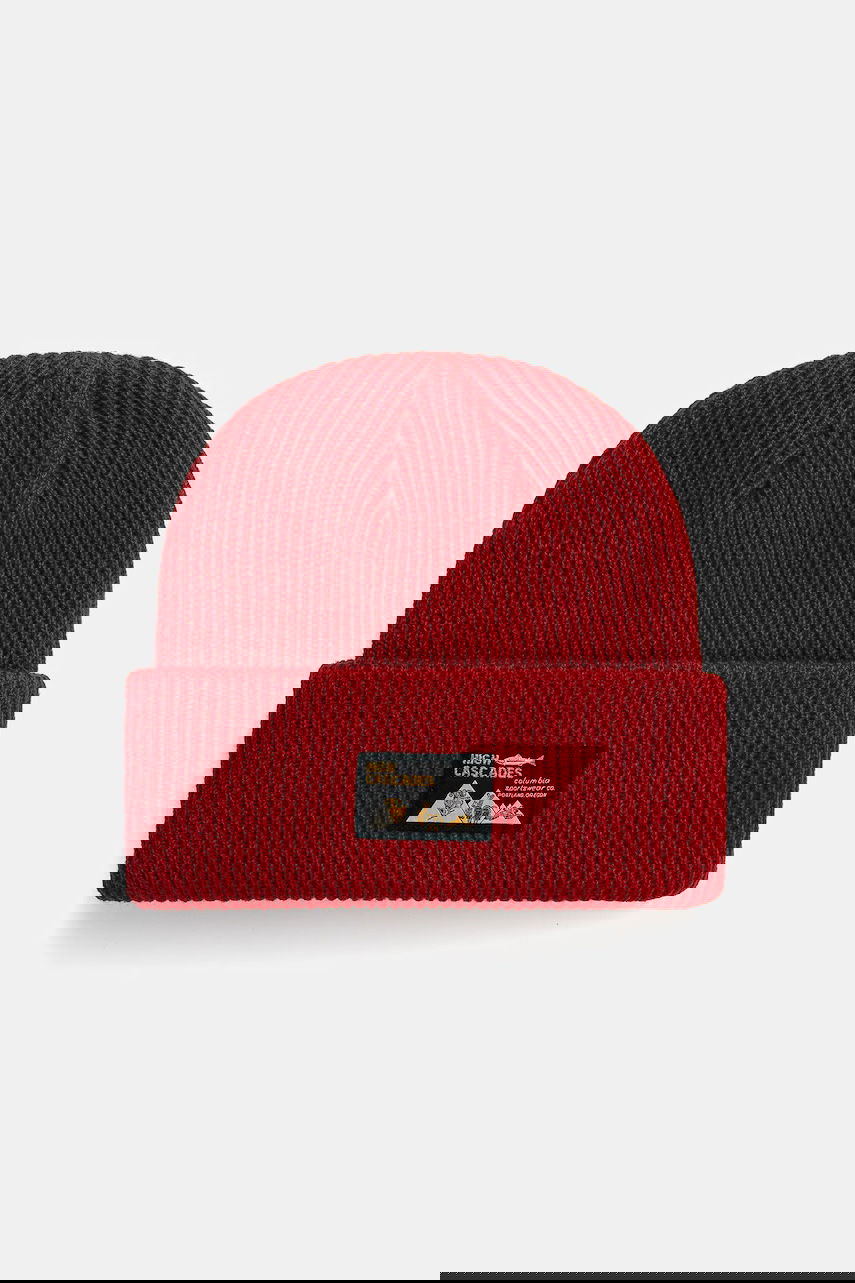 Шапка Columbia Ribbed Knit Beanie with High Cascades Patch Червено | 2092601, 0