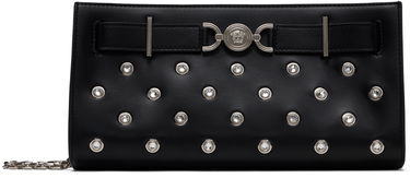 Дамска чанта Versace Versace Lamb Leather Crystal-Embellished Clutch Черно | 1015798_1A13490_1B00P, 0