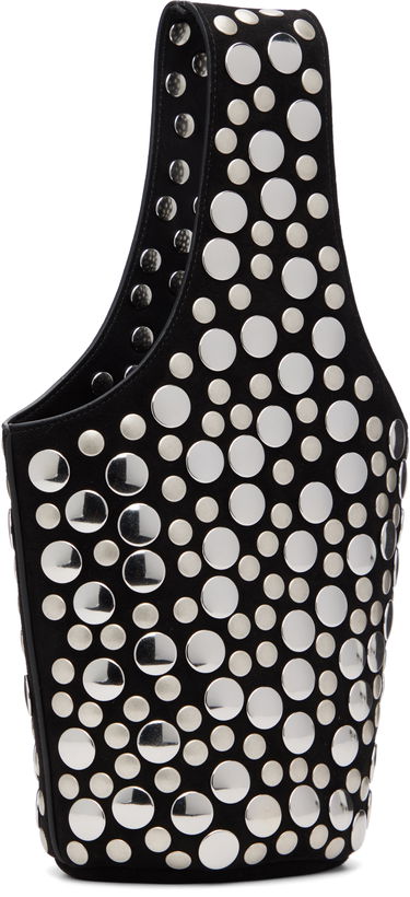 Голяма пазарска чанта Khaite KHAITE Livia Studded Suede Tote Черно | H2031-849, 1