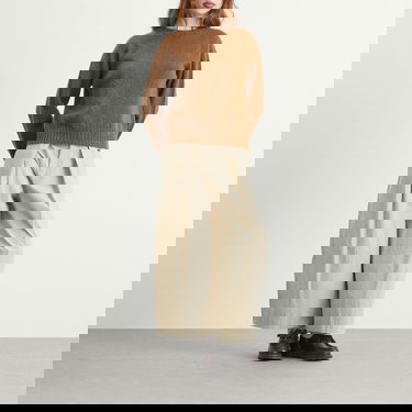 Пуловер YMC Jets Crewneck Raglan Knit Sweater Кафяво | Q8ZMJ-BRW, 4