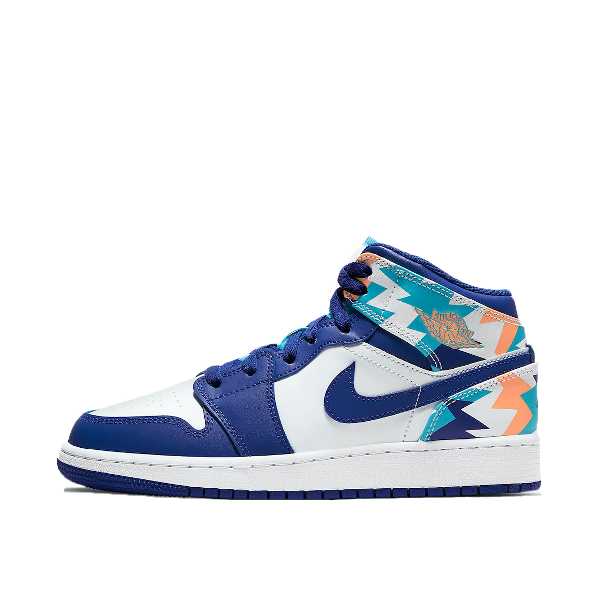 Кецове и обувки Jordan Air Jordan 1 Mid GS "Geometric Pint" Синьо | 555112-105, 1