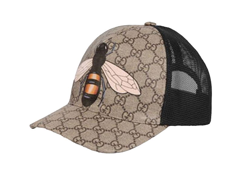 Шапка с козирка Gucci Gucci GG Supreme Bee Baseball Cap Бежово | 426887 4HB12 2160